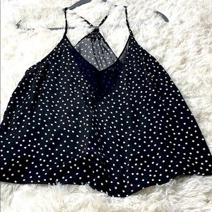 Kendall & Kylie polka dot sleeveless blouse